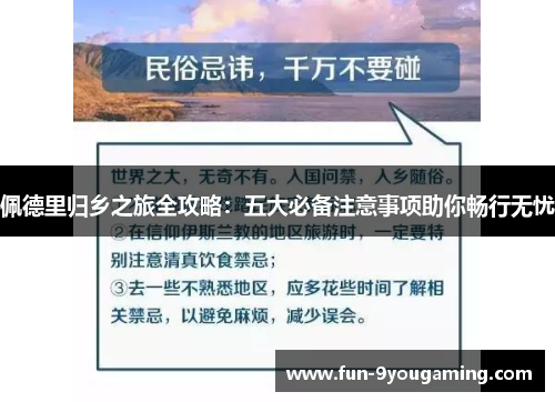 佩德里归乡之旅全攻略:五大必备注意事项助你畅行无忧