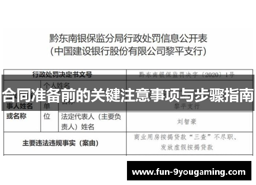 合同准备前的关键注意事项与步骤指南