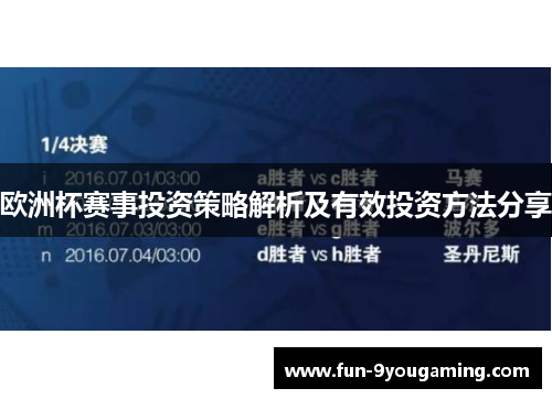 欧洲杯赛事投资策略解析及有效投资方法分享